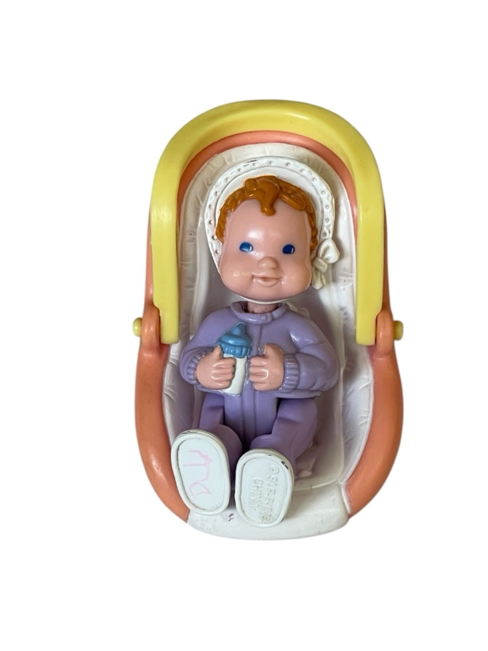 Vintage Loving family baby infant dollhouse with car seat